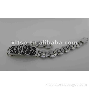 TS037 Cross pendant Casting Steel Braceles Chains Jewelry 2012
